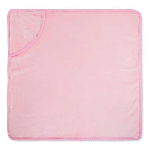 haus & kinder Baby Blanket – Super Soft 450 GSM Hooded Blanket for Newborns (0–6 Months), 75x75 cm, Baby Pink 1 Piece - Image 5