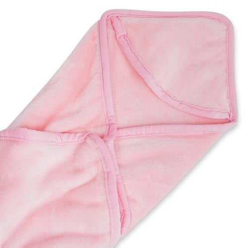 haus & kinder Baby Blanket – Super Soft 450 GSM Hooded Blanket for Newborns (0–6 Months), 75x75 cm, Baby Pink 1 Piece - Image 4