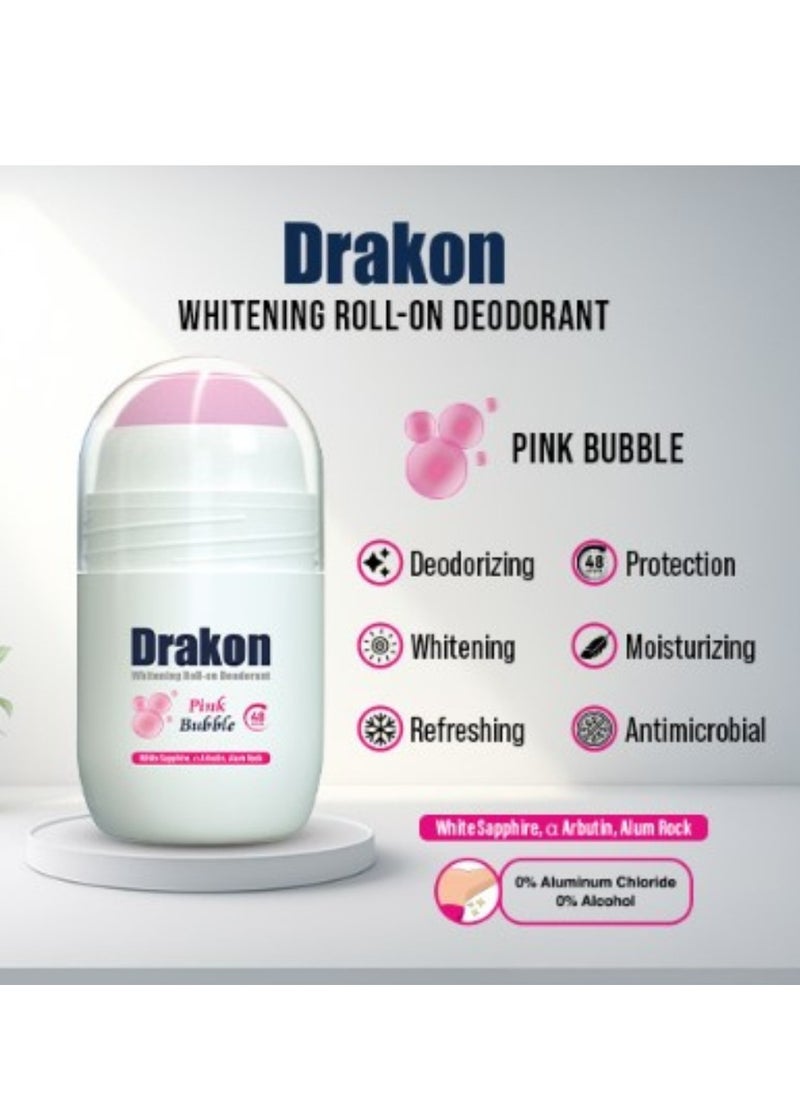 DRAKON Whitening Roll-On Deodorant Pink Bubble (1+1) Promo Pack  - Image 2