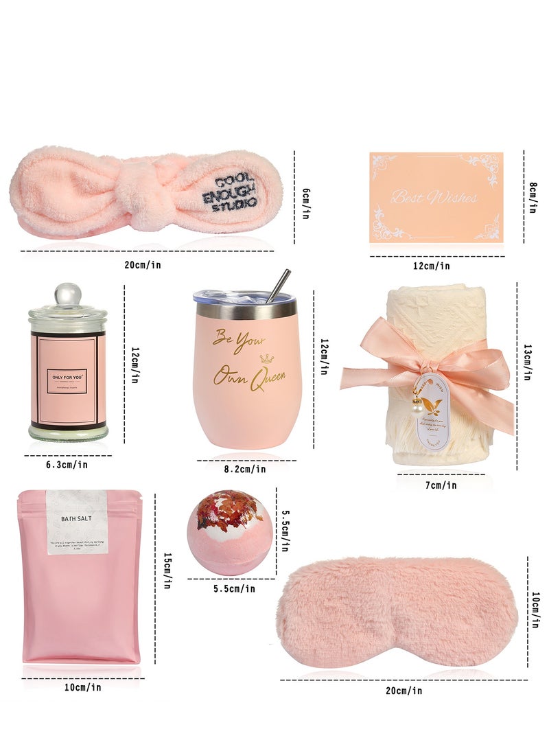 XiuWoo Luxury Ramadan & Eid Gift Basket for Women – Spa Gift Set with Rose Bath Bombs, Silk Scarf & Scented Candle – Perfect Relaxation Gift for Mom, Sister, Friend or Wife (Wedding, Birthday, Special Occasion) - Image 2