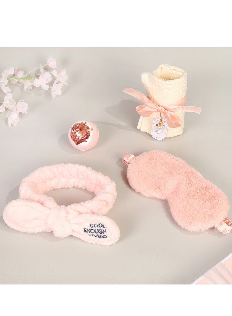 XiuWoo Luxury Ramadan & Eid Gift Basket for Women – Spa Gift Set with Rose Bath Bombs, Silk Scarf & Scented Candle – Perfect Relaxation Gift for Mom, Sister, Friend or Wife (Wedding, Birthday, Special Occasion) - Image 5