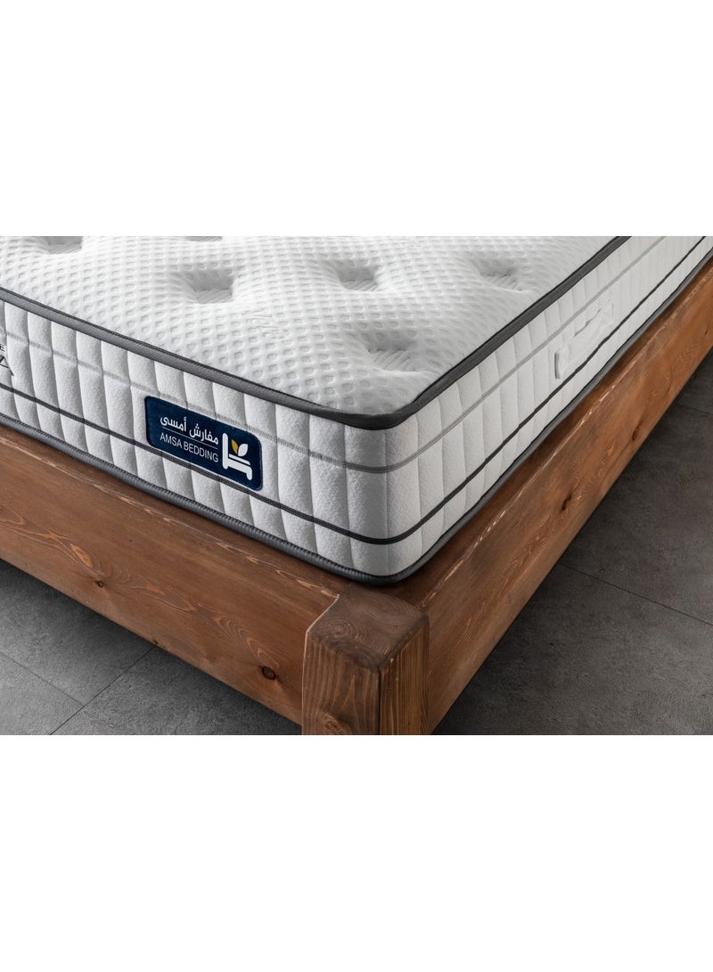 AMSA Aloe Vera Double Face Mattress - Isolated Pocket Springs for Perfect Comfort and Excellent Body Support - Insulation Technology for Quiet and Deep Sleep  - Image 4