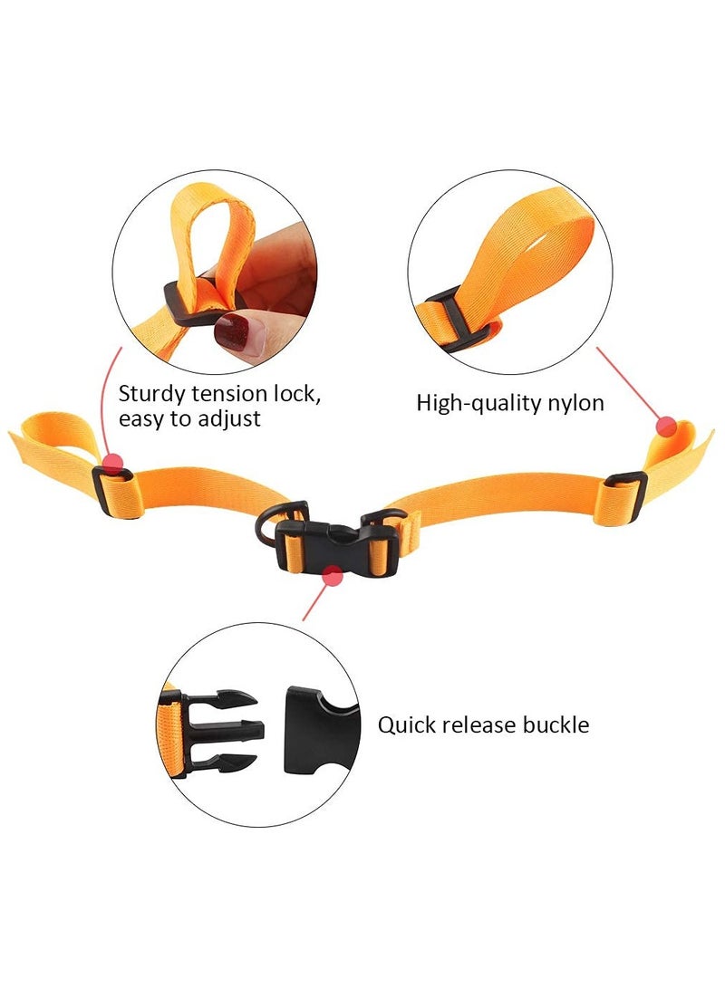 Zikra Backpack Chest Straps, Anti Slip Chest Strap Nylon Sternum Strap Backpack Chest Harness Adjustable Chest Strap for Rucksack Backpack (Black, Pink, Orange)6 Pieces - Image 2