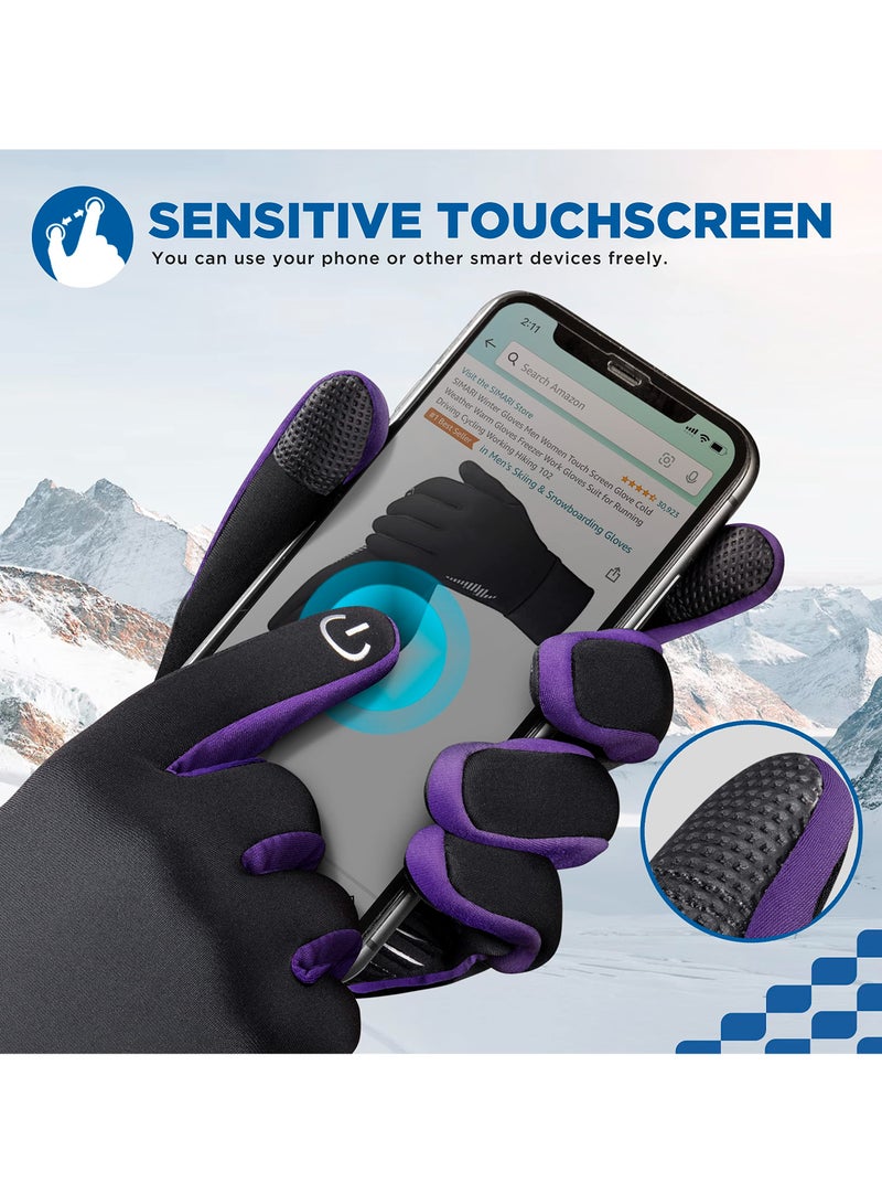 Generic 1 Pair（Size M）Winter Unisex Wear-Resistant And Anti Slip Riding Gloves, Outdoor Waterproof, Touch Screen Logo Reflective And Warm Gloves, Black M 23cm*10.5cm*0.8cm - Image 5