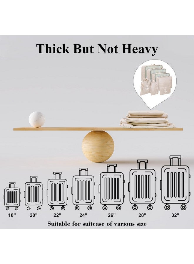 Arrozon 7 Set Packing Cubes for Suitcases,Packing Cubes for Travel Foldable Laundry Bag and Shoe Bag Lightweight Luggage for Women Man (Beige) - Image 5