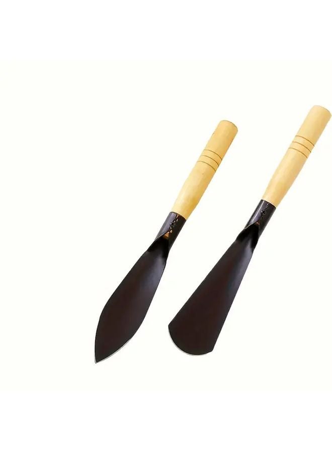 Ergonomic Manganese Steel Garden Shovel Set with Solid Wood Handle for Planting Weeding Digging Flowers Vegetables - Image 2