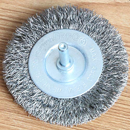 FPPO 4PCS 3 Inch Stainless Steel Wire Wheel Brushes Kit for Drill with 1/4-Inch Shank,Wire Wheels for Power-Operated Grinders - Image 4