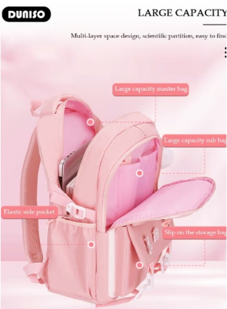 DUNISO Sweet Pink - Series Backpack, Lightweight, Large - Capacity, Durable and Waterproof - Image 2
