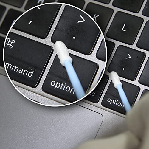 AAwipes 3" Foam Cleaning Swabs Double Ended with Round Heads [New] (100pcs, Blue, 3.2 mm Head, 76 mm Length), Double-Headed Q Tip Foam Swab Cleaning Sticks for Cleaning Tiny Grooved Areas (D7220C) - Image 5