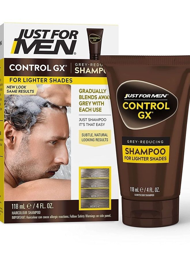 Just For Men شامبو التحكم GX لتقليل الشعر الرمادي للشعر الأشقر والبني المتوسط - Image 1