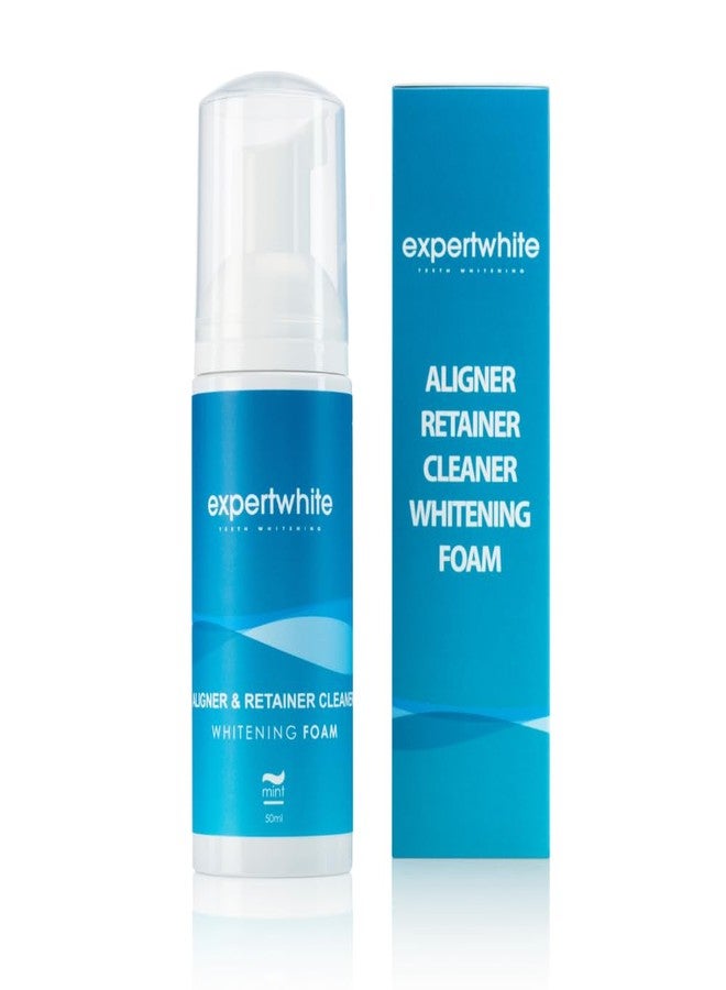 Expertwhite 2-in-1 Whitening & Retainer Cleaning Foam - Teeth Whitener & Aligner Cleaner for Invisalign, Clear Retainers, Night Guards, Dentures & Trays - Mint Fresh, Enamel Safe. - Image 1