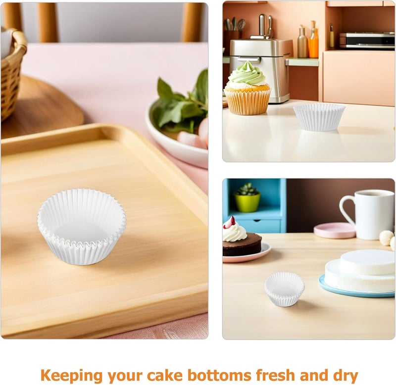Generic 1000pcs Disposable Muffin Paper Baking Cups - Greaseproof Cupcake Paper Liners Holders - Wedding Cupcake Wrappers for Snacks Cakes Baking Supplies - Image 5
