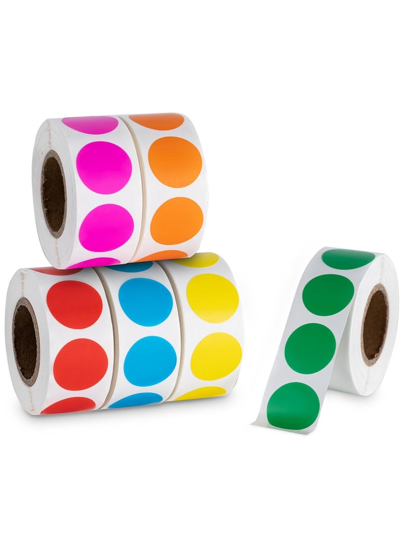 3000Pcs Colored Dot Stickers, 2.5cm Label Sticker Round Color Coding Labels Circle Dots Labels Circle Stickers for Office,Classroom,Family - Image 1