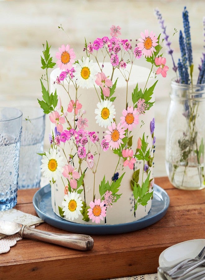 Ephlyn 24Pcs Wildflower Cake Toppers Daisy Decor Baby In Bloom Baby Shower Cake Toppers for Women Birthday Bridal Shower Wedding Party Decoration Pink - Image 5