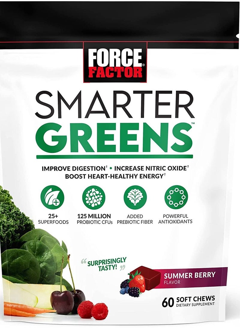Force Factor Force Factor Smarter Greens Gummies Summer Berry Flavor 60 Gummies  - Image 1