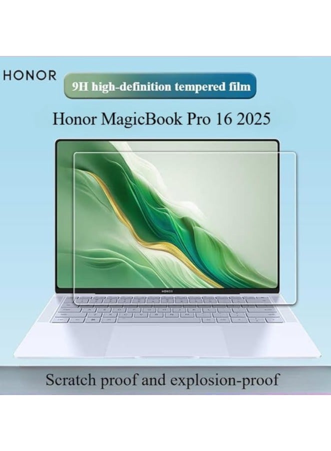 General Screen Protector Compatible Honor MagicBook Pro 16 2025 16 inch Protective Film, Crystal Clear Protective Film 9H HD Tempered Glass  - Image 2