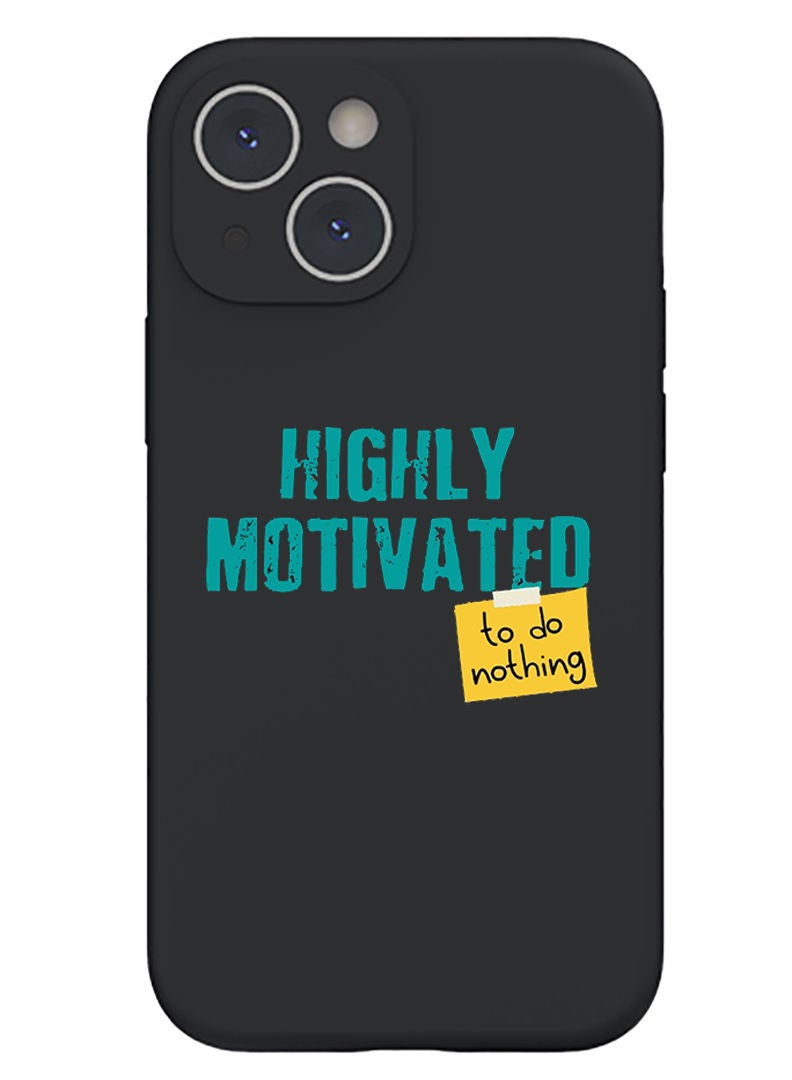 Theodor Protective Slim Fit Case Liquid Silicone Cover with Full Body Protection Anti-Scratch Shockproof Case For iPhone 13 Black  - I am already in love with my future baby copy - Image 1