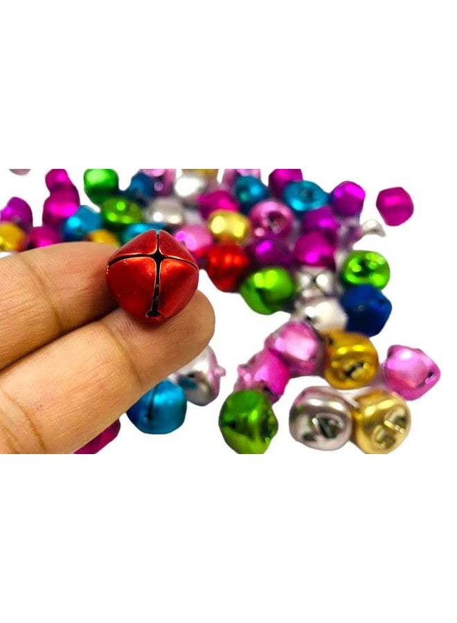 Evisha 100 Small Size Multi Colour Christmas Bells Christmas Tree Hanging for Christmas Tree Decoration Jingle Bells - Image 2