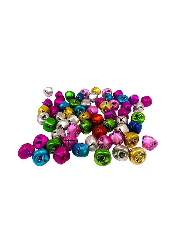 Evisha 100 Small Size Multi Colour Christmas Bells Christmas Tree Hanging for Christmas Tree Decoration Jingle Bells - Image 4