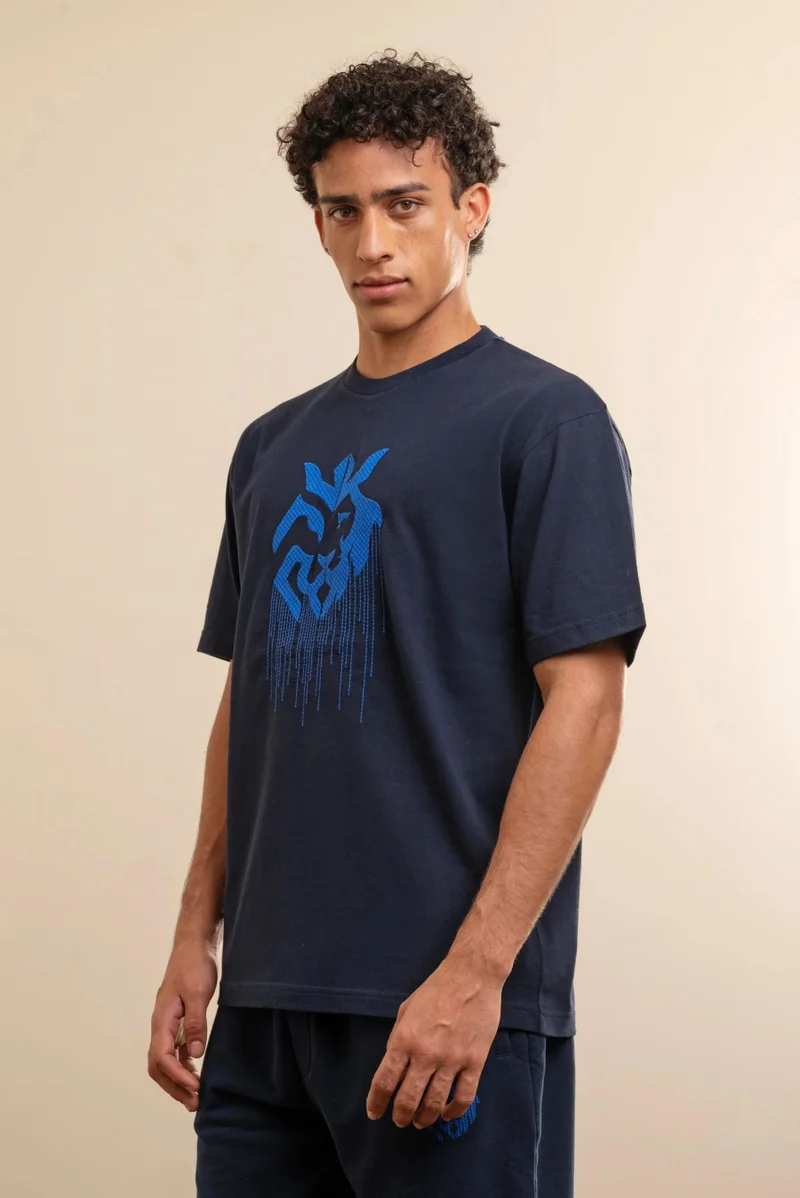 Esso5  Bleeding Logo Oversized Tee for Men | Best Price UAE