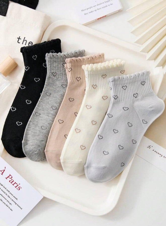 DIVUE Socks for Girls & Women Ankle Length | 5 Pair Combo Cotton Socks | Free Size Odor Resistant Soft Breathable Fabric | Comfortable Socks for Sports, Office, College, Travel & Casual Use - Image 5