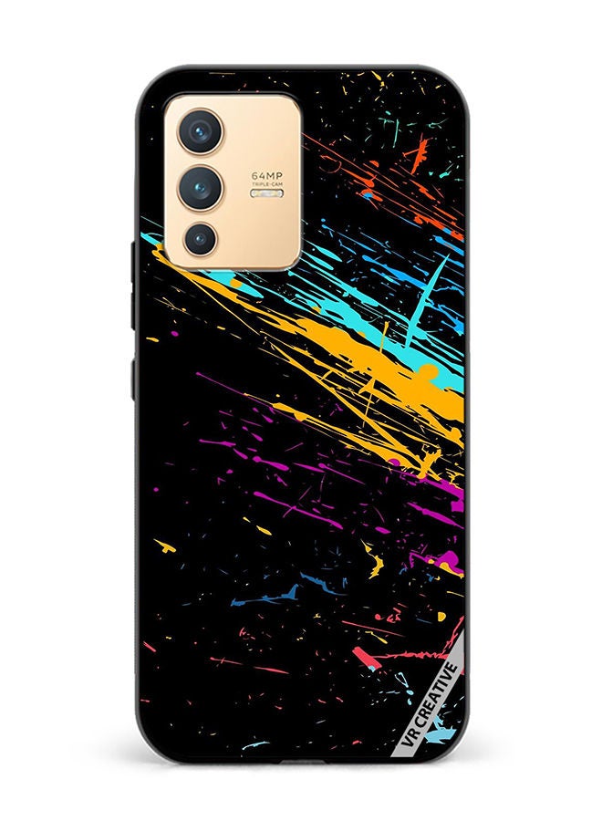 VR CREATIVE غطاء حماية لهاتف Vivo V23 5G بتصميم متعدد الألوان - Image 1