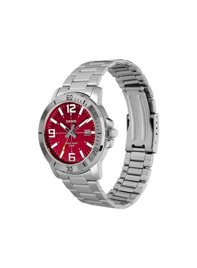 Casio Enticer MTP-VD01D-4BVUDF Red Dial Men's Watch - Image 2