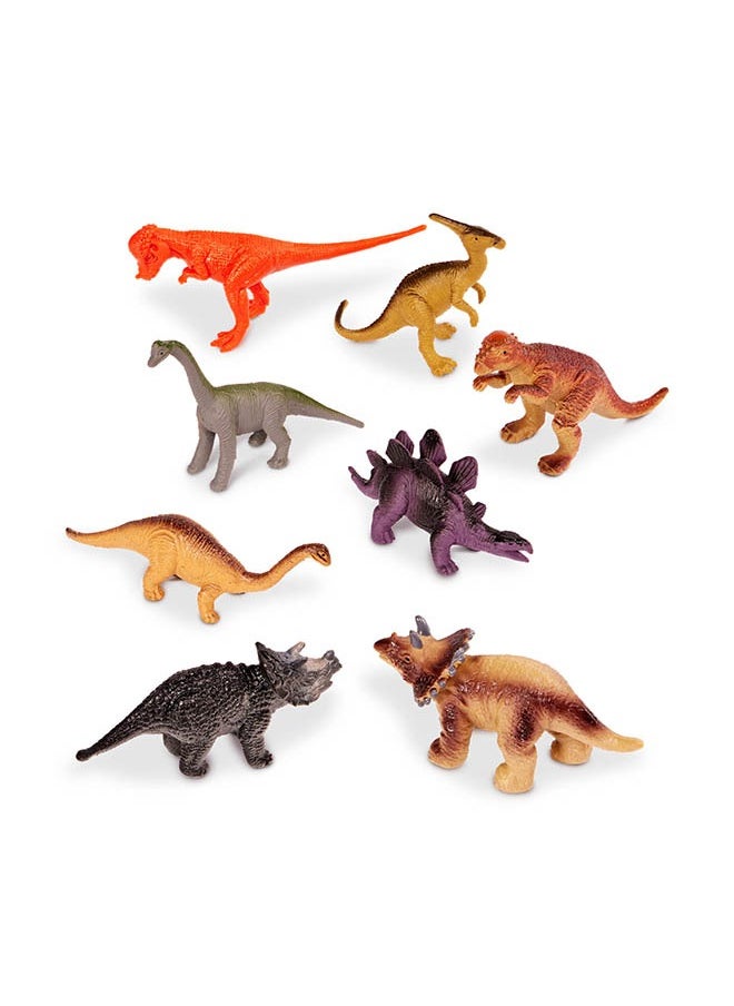 Terra by Battat 8 Pcs Dinosaurs Tube, Dinosaurs Set Herbivores-Ensemble De Dinosaures Herbivores, Realistic looking Mini 6-11 cm Plastic Animal Figure Toys for kids 3+ Years  - Image 2