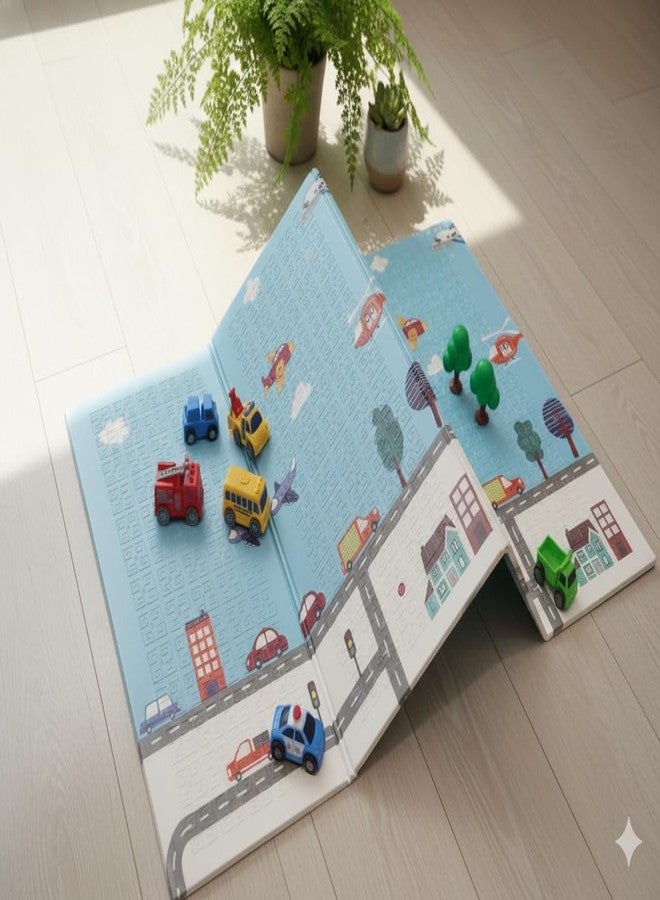 Wave Coast Large Reversible Baby Play Mat, BIS Safety Certified, BPA Free Foldable Foam Crawling Mat (6x5 ft, 6mm Thickness) - Image 3