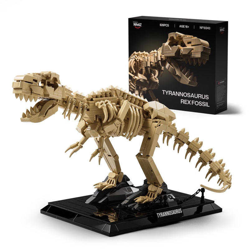 Nifeliz T Rex Fossils Model Building Set Tyrannosaurus Rex Dinosaur Skeleton Building Set for Adults Ideal Gift for Fossils Lovers 826 PCS NF10343 - Image 3
