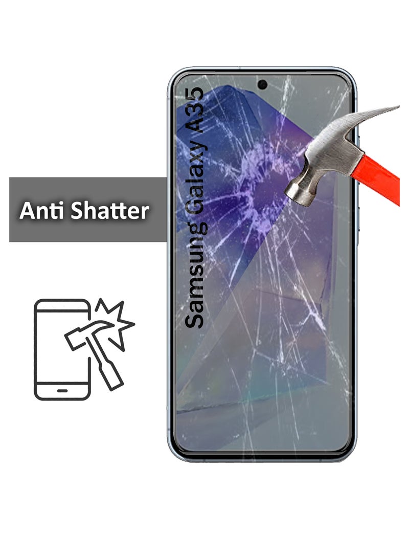 Samsung Galaxy A35 - Tempered Glass Screen Protector - Delicate Touch , Higher Transparency , Easy to Install ,Anti-scratch and Bubble-free Screen Protector - Clear  - Image 3