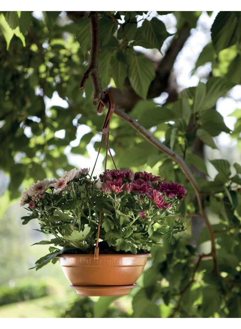 أيدل إناء زرع معلق كيت إلبا سعة 2 لتر - وعاء زهور داخلي/خارجي مع خطاف - لحامل نباتات للبلكونة والحديقة والديكور المنزلي - صنع في إيطاليا - بواسطة إيديل - Image 2