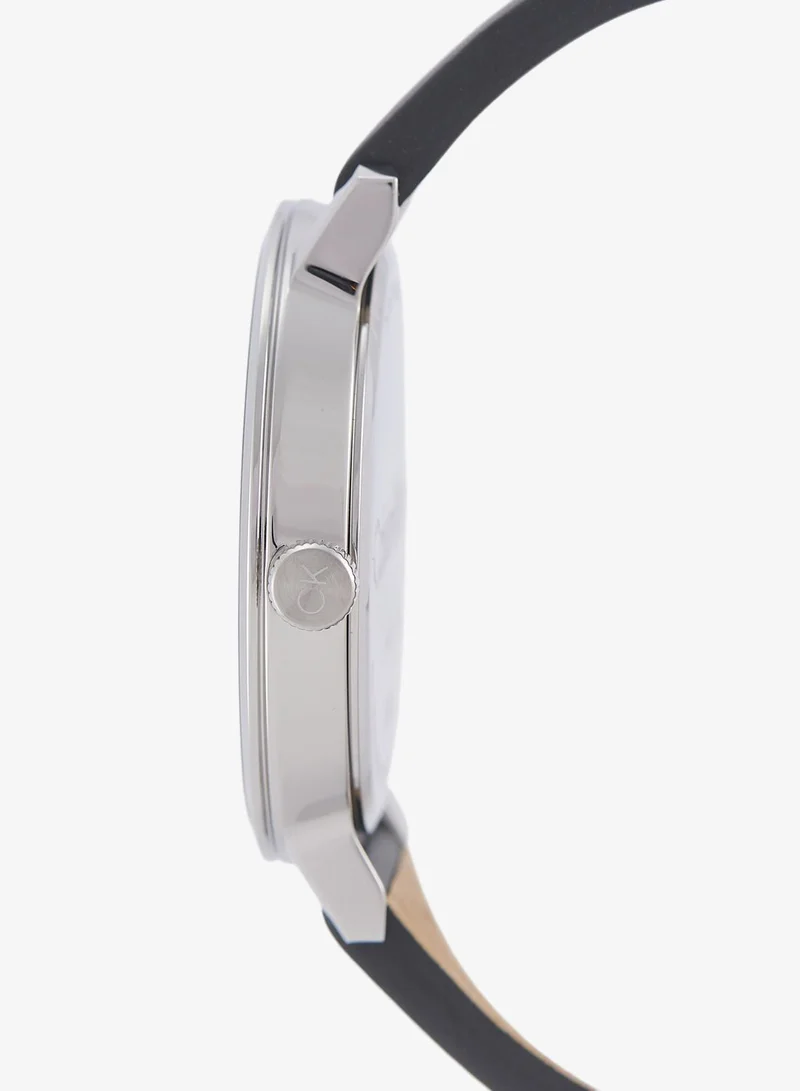 Calvin Klein  3-Hand Modern Collection Quartz Movement Watch For Men With Black Leather Strap - 25200437 for Men | Best Price UAE