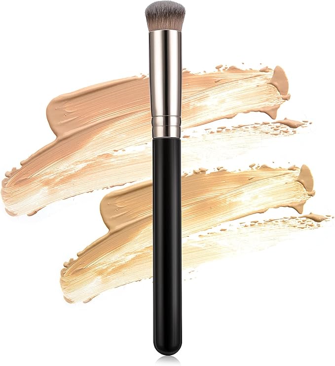 WLLHYF Concealer Brush Foundation Brush Eye Mini Angled Flat Top Kabuki Nose Contour Brush Liquid Blending Mineral Powder Makeup Tools Style A - Image 2