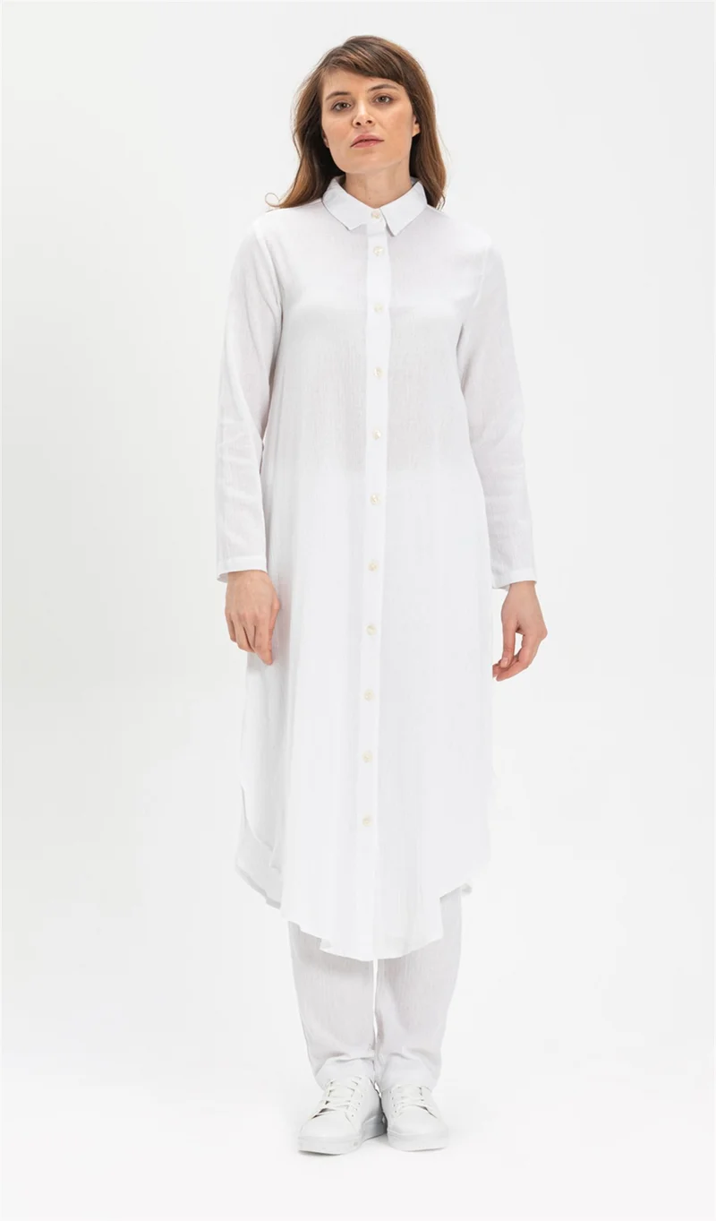 Eliş Şile Bezi Edanur Şile Cloth Tunic White Byz