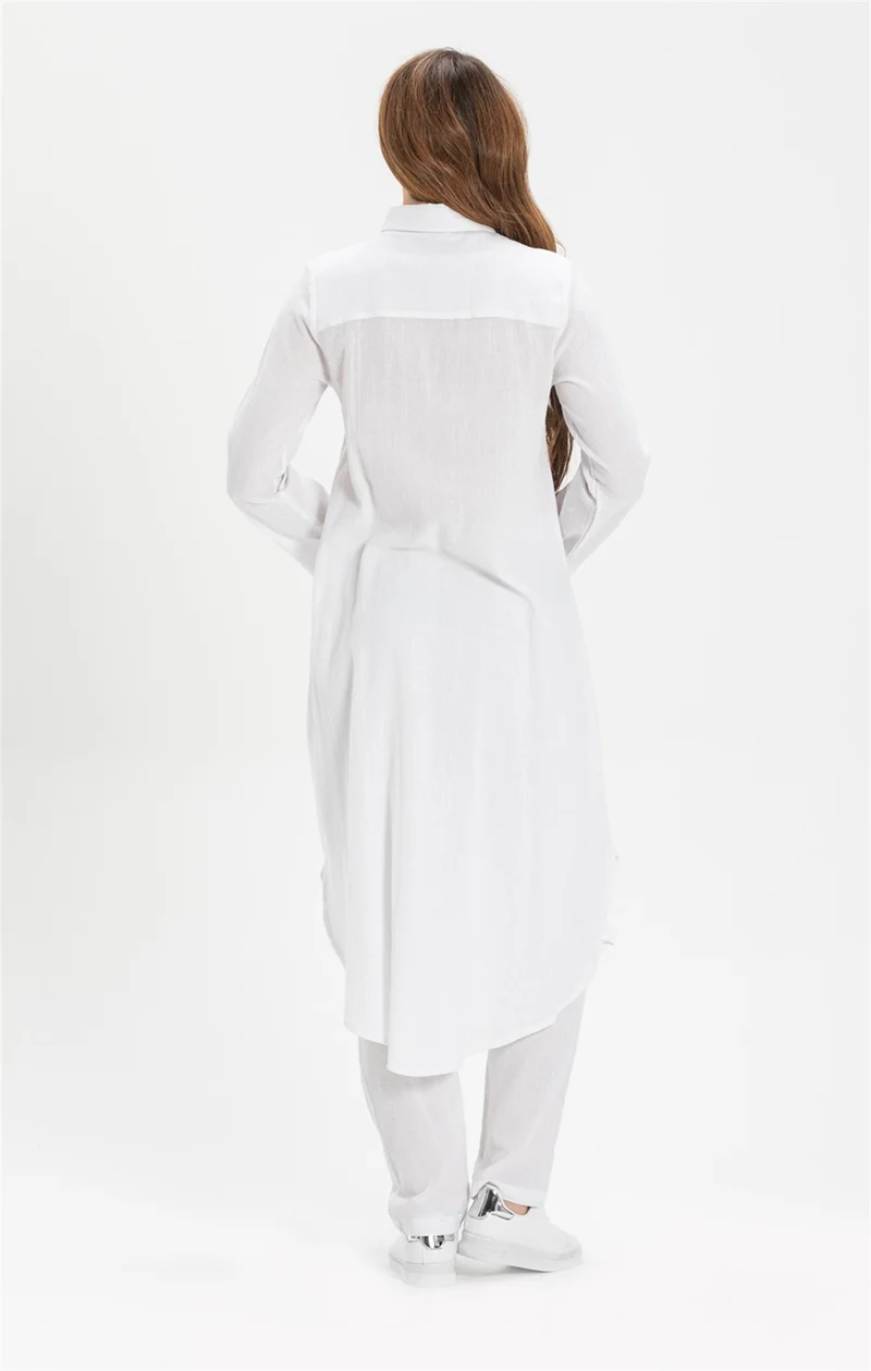 Eliş Şile Bezi Edanur Şile Cloth Tunic White Byz
