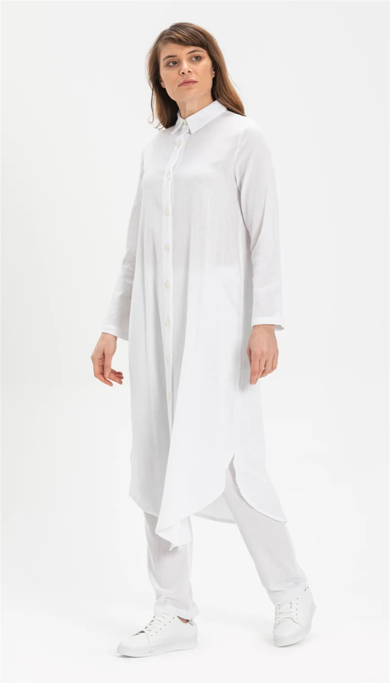 Eliş Şile Bezi Edanur Şile Cloth Tunic White Byz