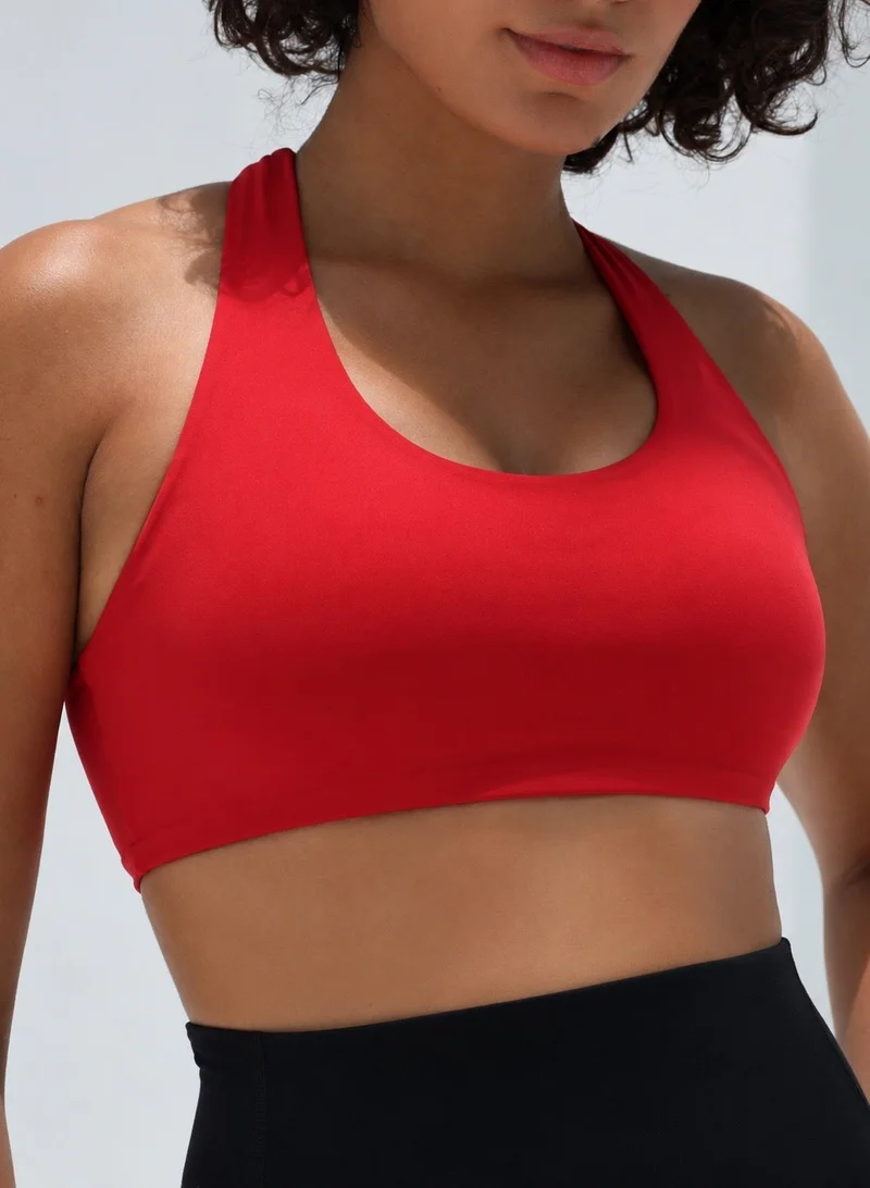 Mohuki Red Active Low Crossback Bra for Women | Best Price UAE