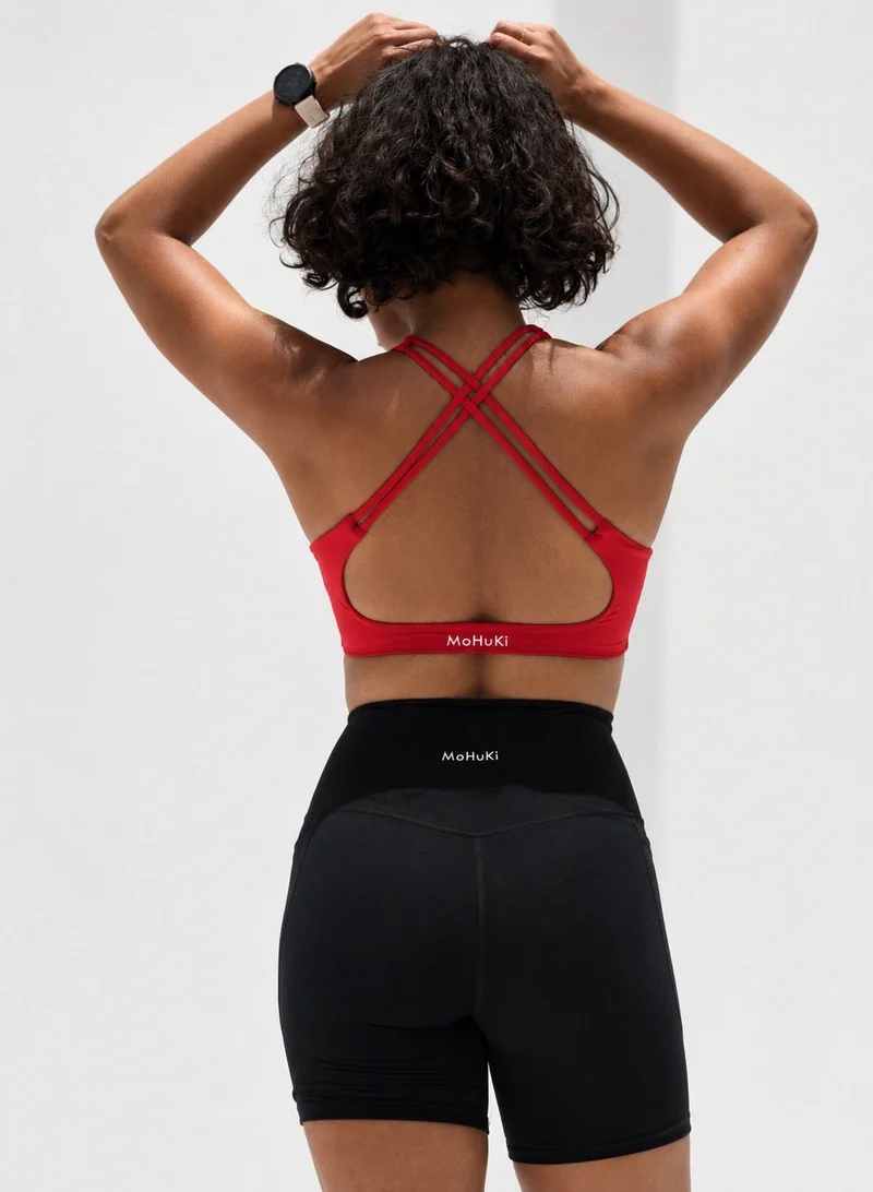 Mohuki Red Active Low Crossback Bra for Women | Best Price UAE