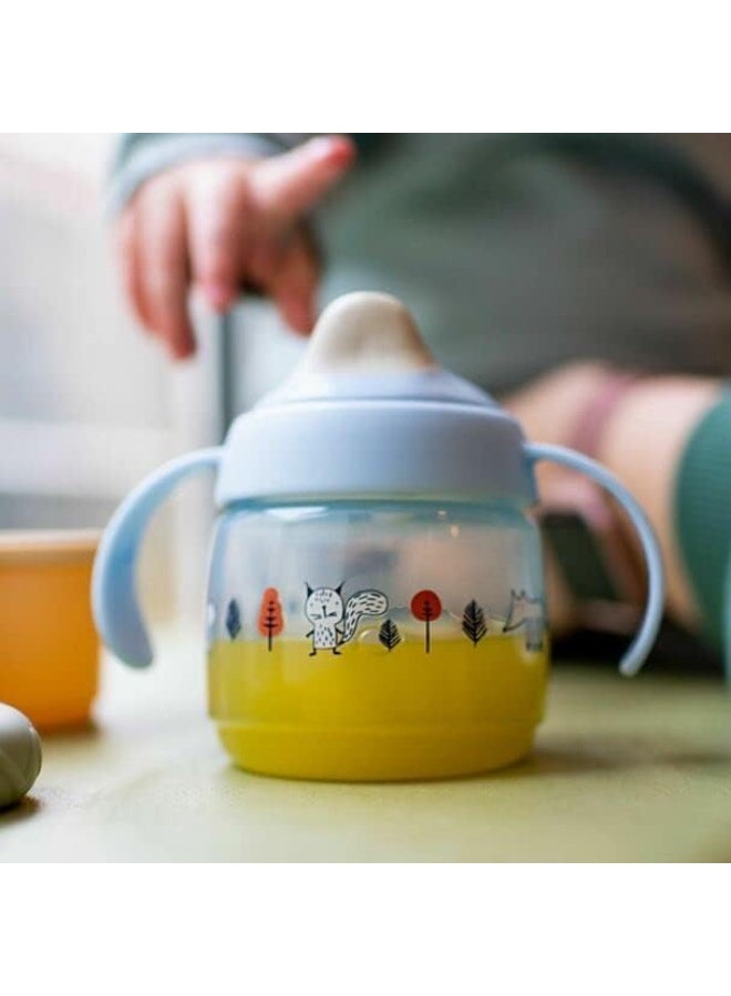 tommee tippee Superstar Sippee Weaning Cup Shake Proof & Bacshield Easy Grip Handles 4M+ 190 ML - Image 2