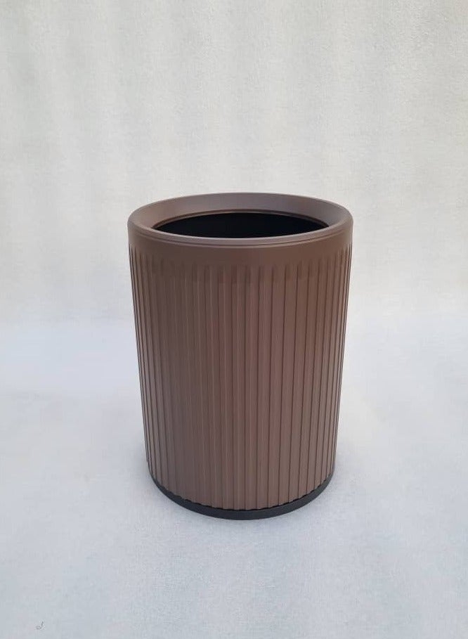 Grey Striped Wastebasket, Stylish and Distinctive Waste Bin 12 Liters LM-YDJD07 