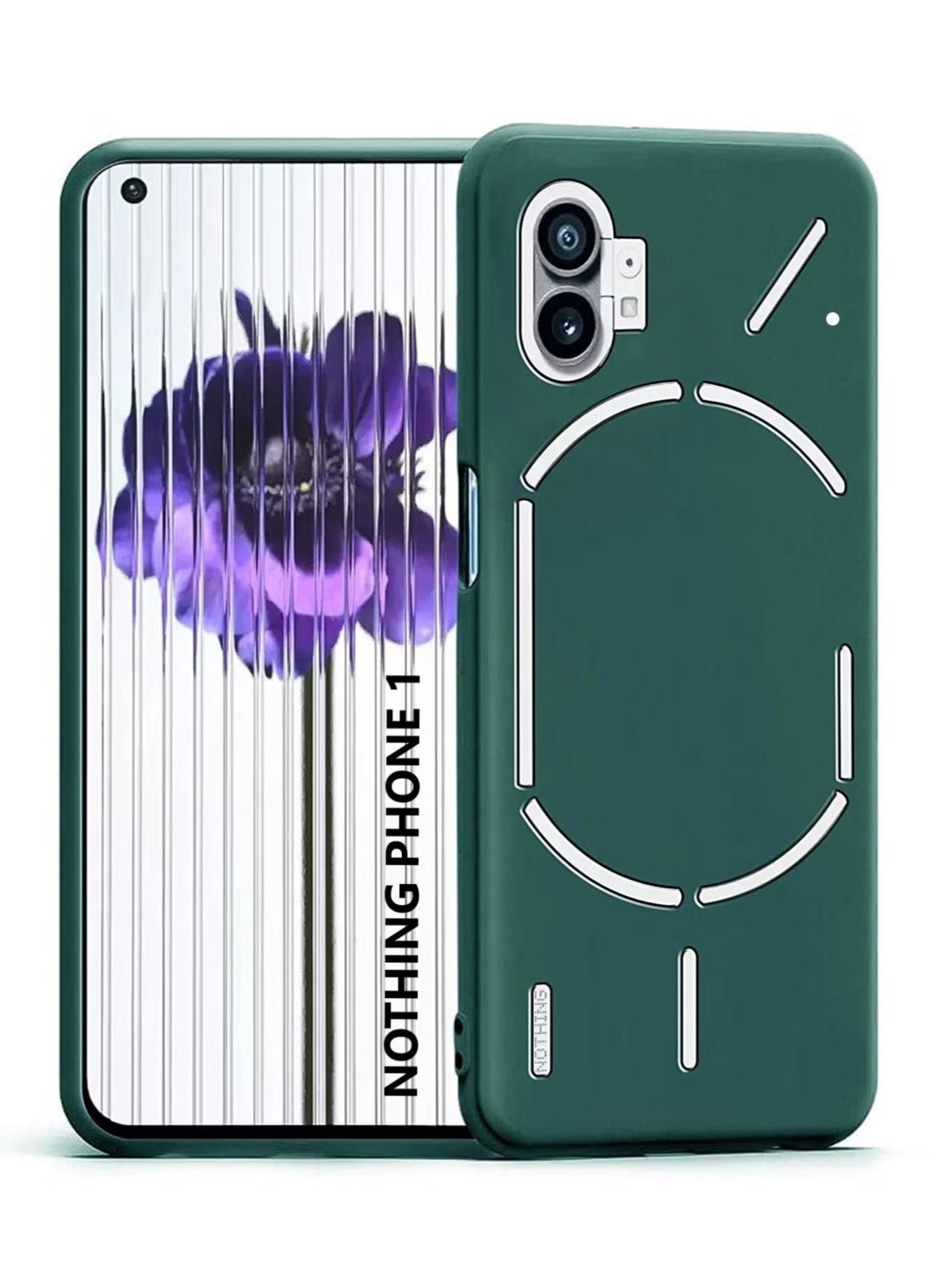 Nothing Phone 1 Cover - Soft TPU Protective Case Silicone 360 Full Protection Phone Shell Back Cover for Nothing Phone 1 - Green, Shockproof, Anti-Scratch, Slim Fit