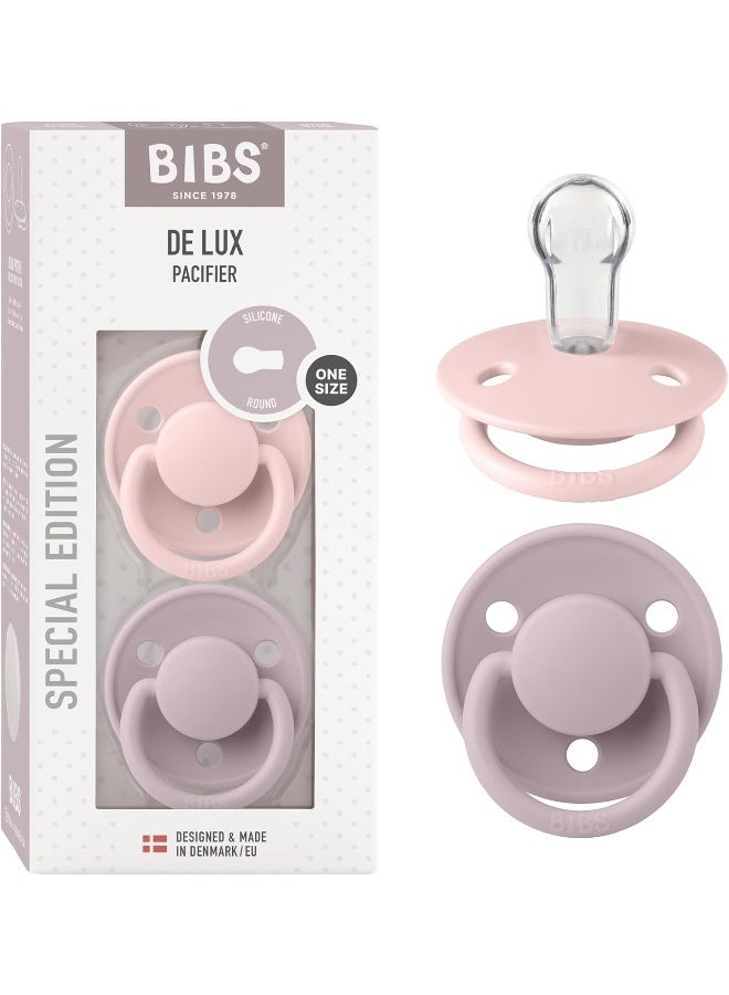BIBS De Lux Soother 2-Pack - Blossom/Dusky Lilac - Image 1