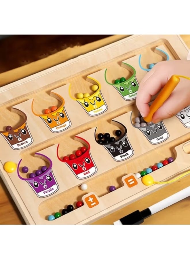 Funny Magnetic Number Maze Toy – 2-in-1 Color Sorting & Counting Board, Educational Learning Game for Toddlers, Preschool Math Toy Gift for Kids (Small) - Image 5