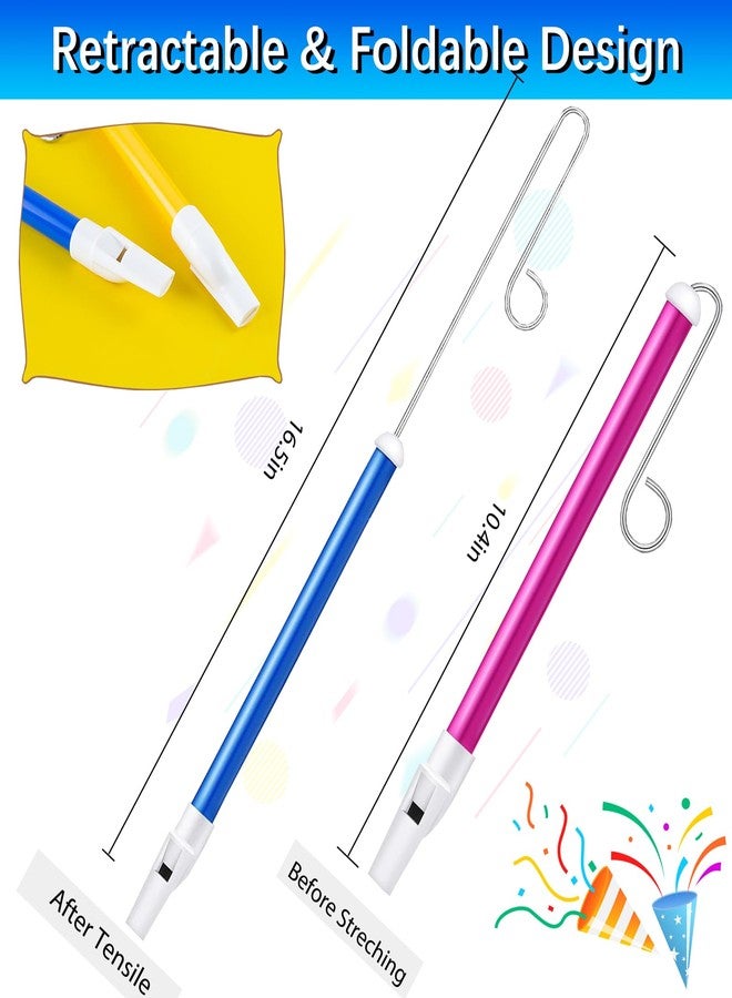 Ouffun 3PCS Sliding Whistle Musical Instruments Slide Whistle for Adults Sliding Whistles Party Favors for Games - Blue Yellow and Purple - Image 2