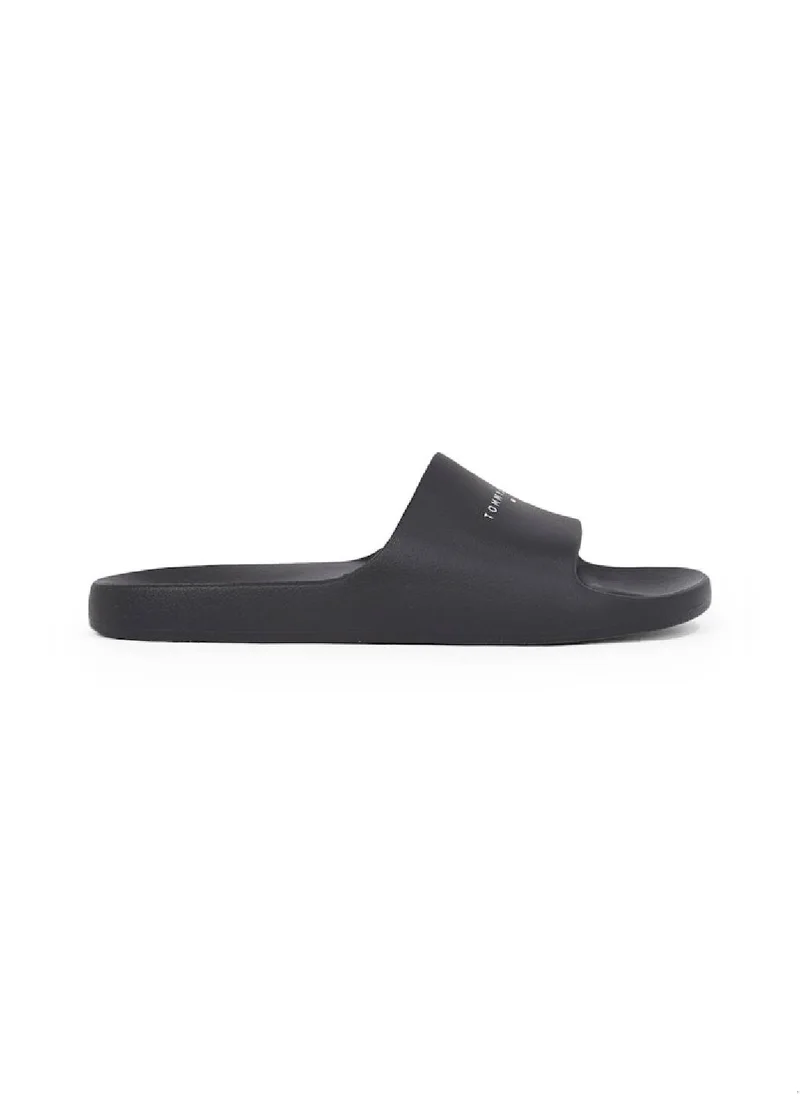 TOMMY JEANS Women's Pool Slides - Vinyl, Black