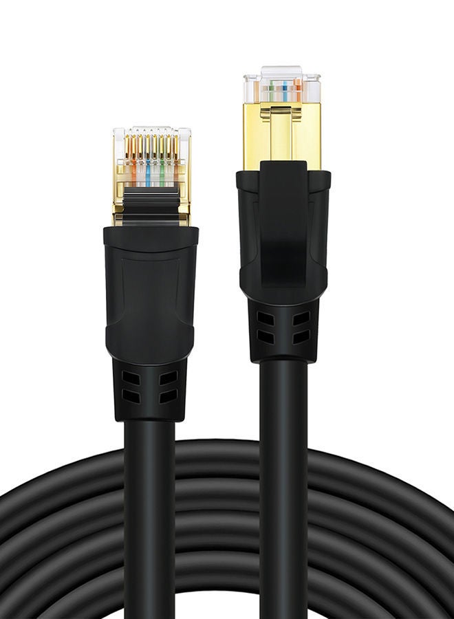 NIBEMINENT CAT8 Fast Transmission Stability Laptop Network Cable Black  - Image 1