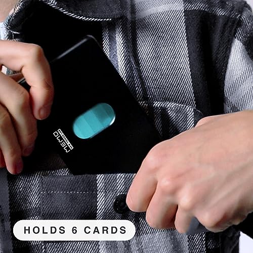 New Things Lab MEMO Whiteboard Wallet - An Innovative Mini Pocket Notebook & Aluminum RFID Blocking Wallet for Men & Women - Dry Erase Notepad w/ 6 Card Slots, Pen & Magnet Closure - Charcoal Black - Image 4