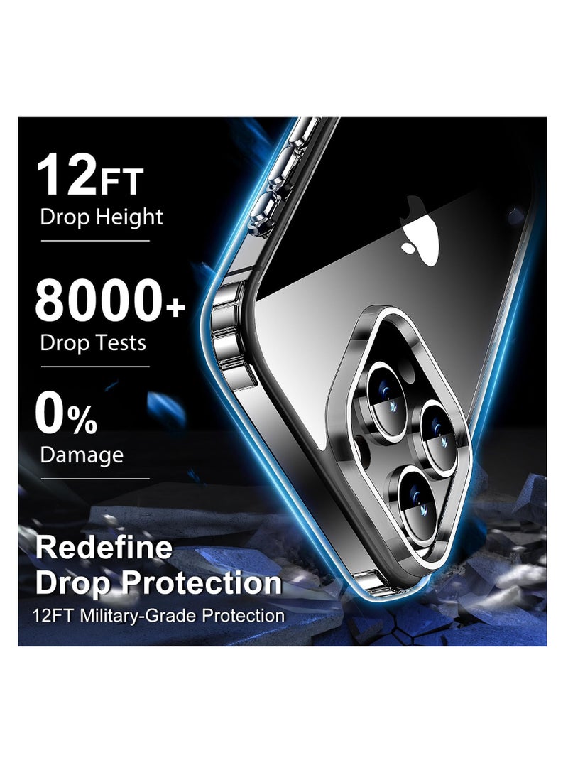 اووكاي جراب شفاف لهاتف iPhone 16 Pro Max، [غير قابل للاصفرار] [حماية من السقوط بدرجة عسكرية] جراب واقٍ رفيع ومضاد للصدمات لهاتف iPhone 16 Pro Max - Image 3