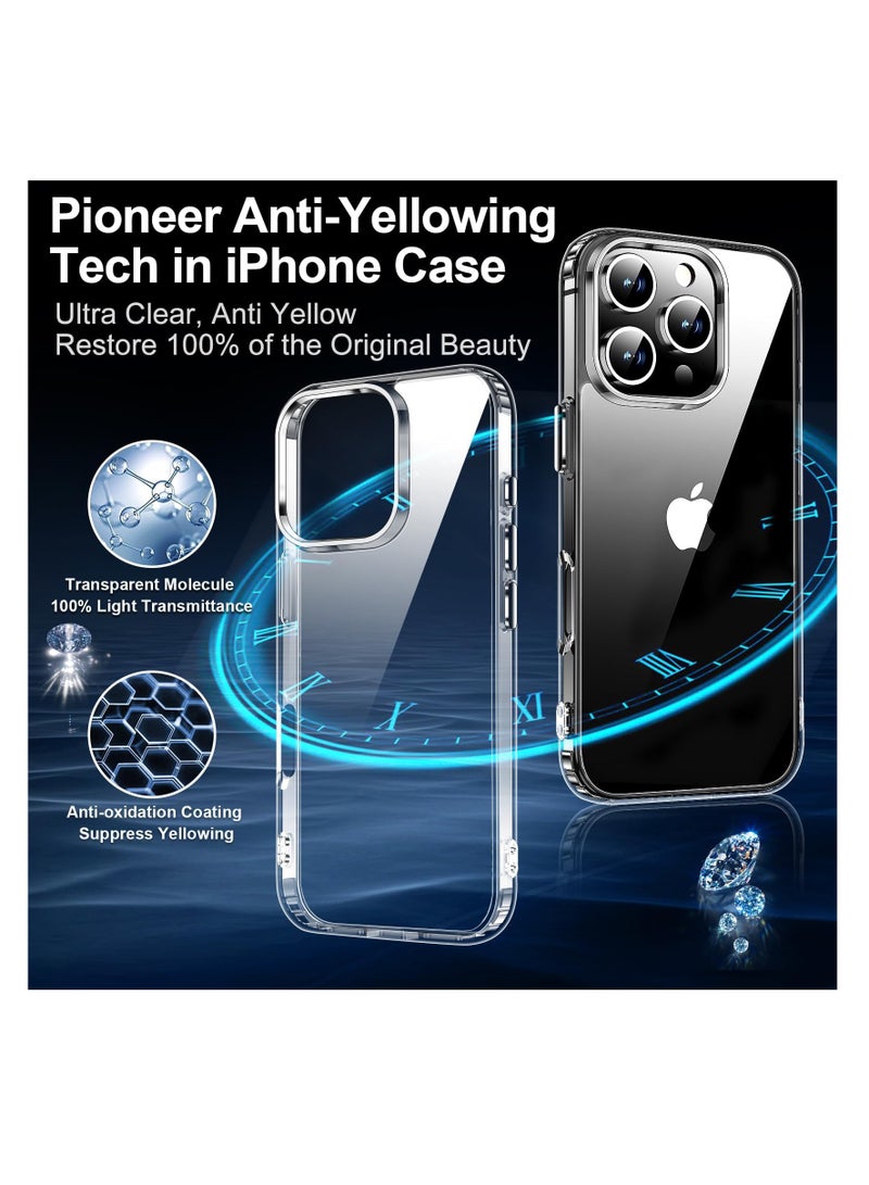 اووكاي جراب شفاف لهاتف iPhone 16 Pro Max، [غير قابل للاصفرار] [حماية من السقوط بدرجة عسكرية] جراب واقٍ رفيع ومضاد للصدمات لهاتف iPhone 16 Pro Max - Image 4